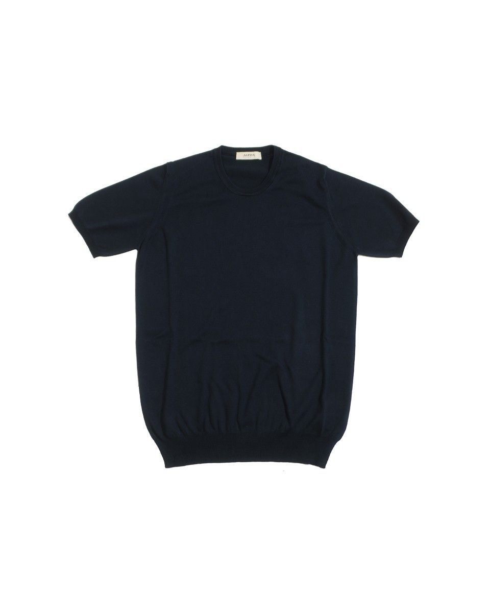 T-shirt in cotone basic old blu NOTTE