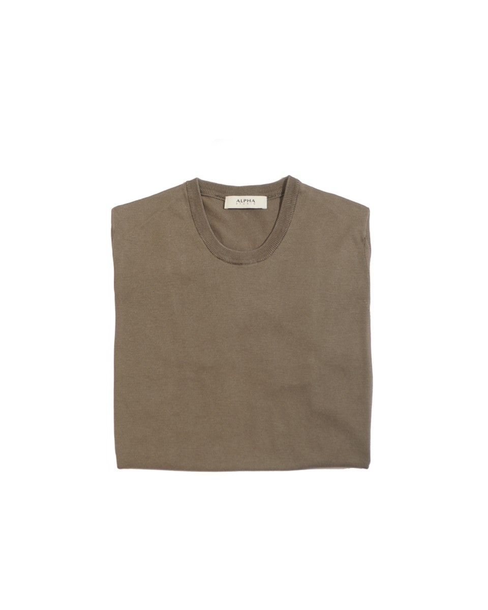 T-shirt in cotone basic old MILITARE