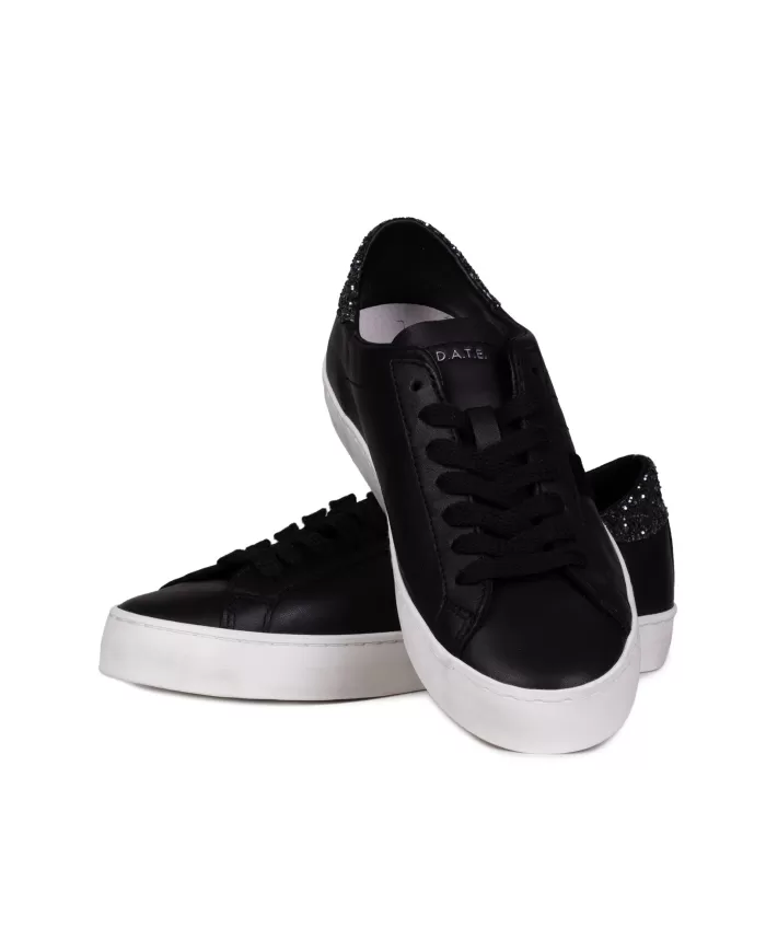 D.A.T.E. Sneakers donna HILL LOW CALF Nero