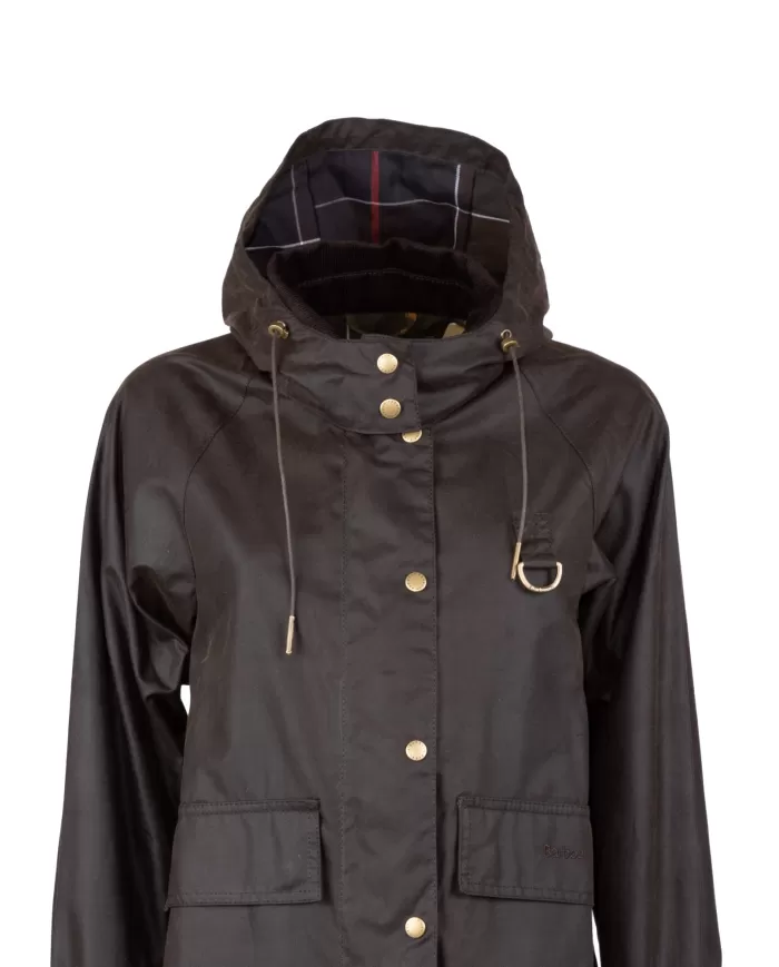 Giacca cerata Barbour »Classic Beaufort«, verde oliva, taglia donna 50/uomo  60, Cannocchiali